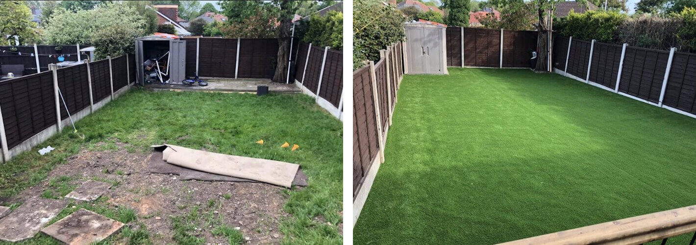 artificial turf back garden